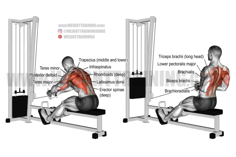 Seated cable row