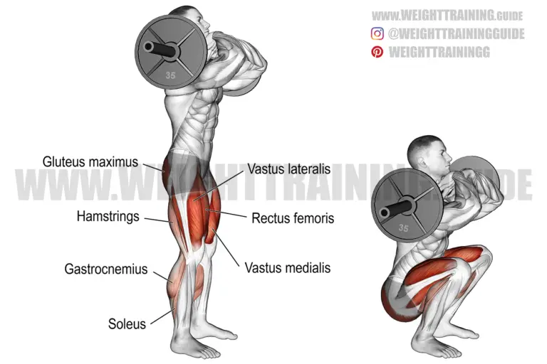 Barbell front squat