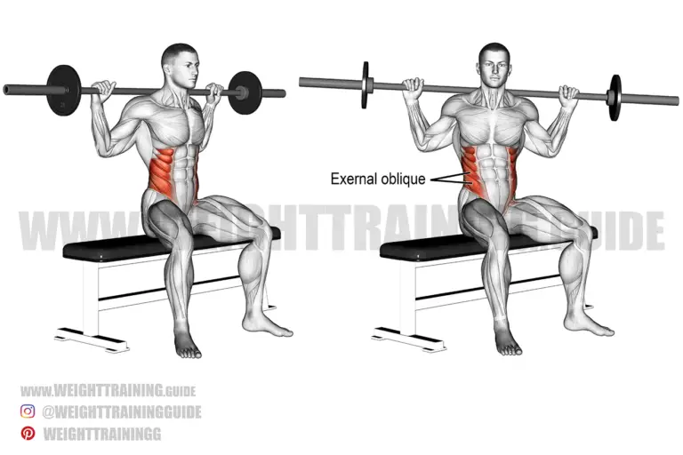 Seated barbell twist