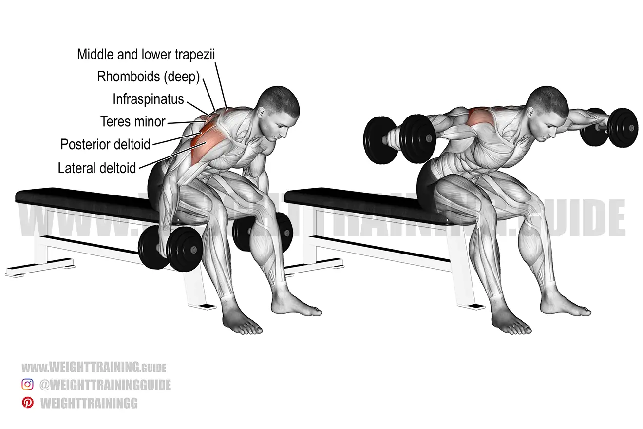 Seated reverse dumbbell fly exercise
