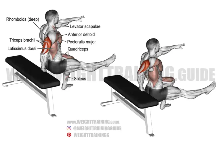 One-arm bench dip