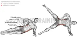 Side plank hip abduction exercise