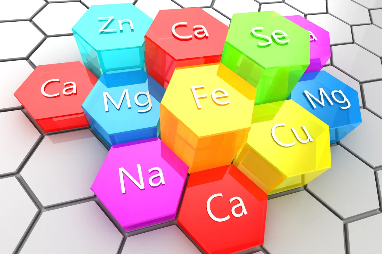 Chemical elements Na, Ca, Mg, Se, Zn