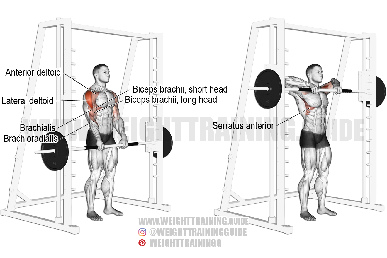 Cable wide-grip upright row instructions and video