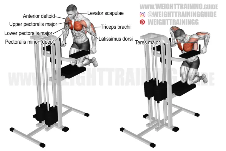 Machine-assisted chest dip