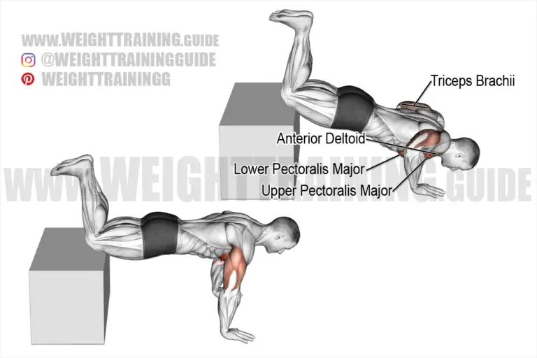 Decline knee push-up