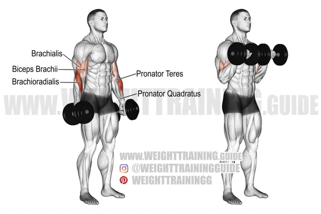 Hammer-grip dumbbell bench press exercise instructions and video